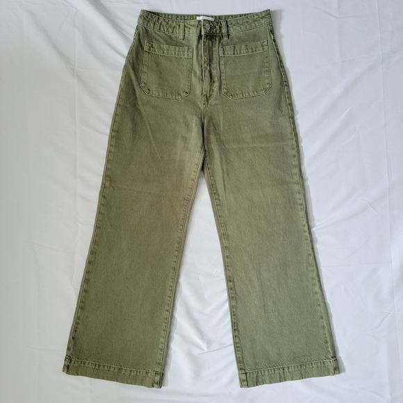Rolla's Green High Rise Wide Leg Jeans Size 29 - Picture 2 of 6